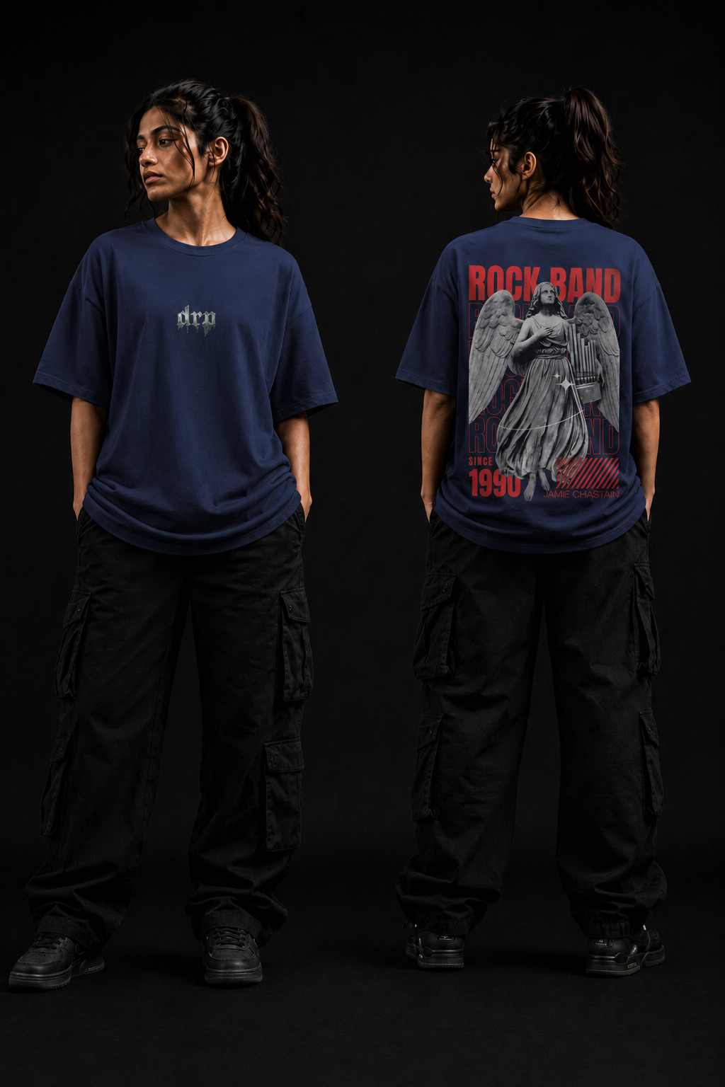 Unisex Oversized Drop Shoulder Graphic T-Shirt