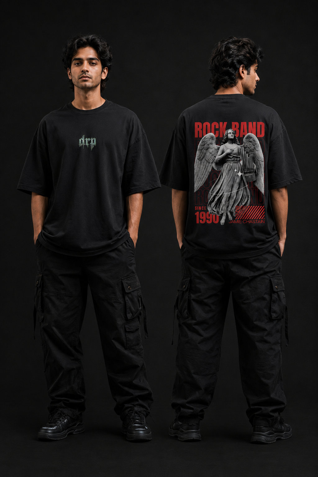 Unisex Oversized Drop Shoulder Graphic T-Shirt