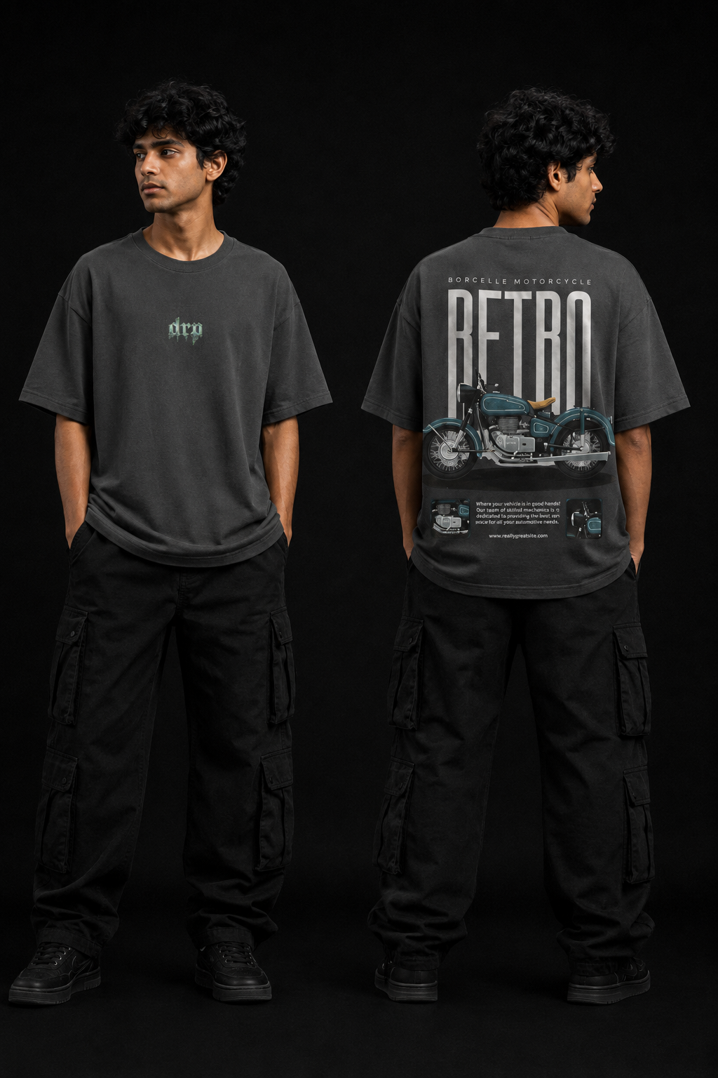 Unisex Oversized Drop Shoulder Graphic T-Shirt