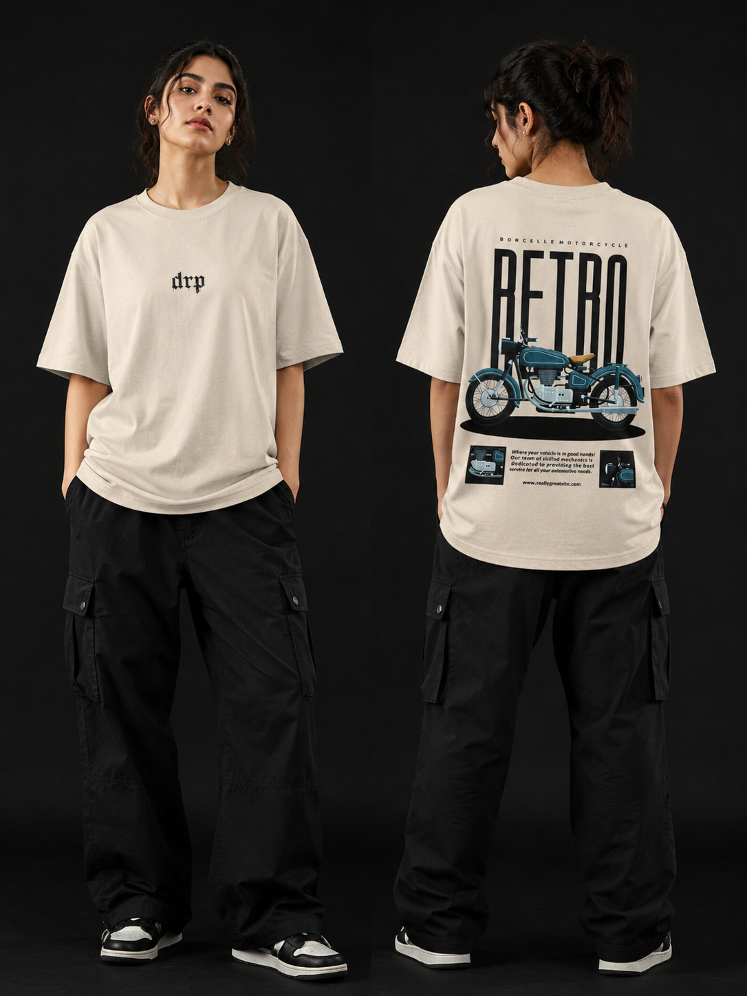 Unisex Oversized Drop Shoulder Graphic T-Shirt