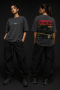 THE LAST RIDE Oversized Drop Shoulder Graphic T-Shirt